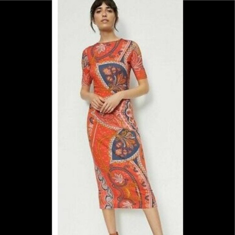Farm Rio Gianina Midi Dress XS - Picture 2 of 8